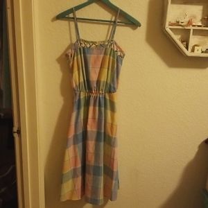 Vintage Pastel Madras Dress